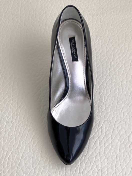 Dolce & Gabbana Black Patent Pump-Heel 80mm