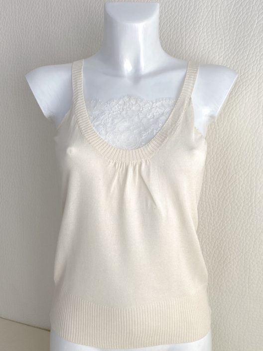 Valentino Garavani Beige Tank Top