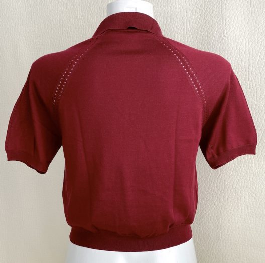 Dolce & Gabbana Burgundy Silk Polo