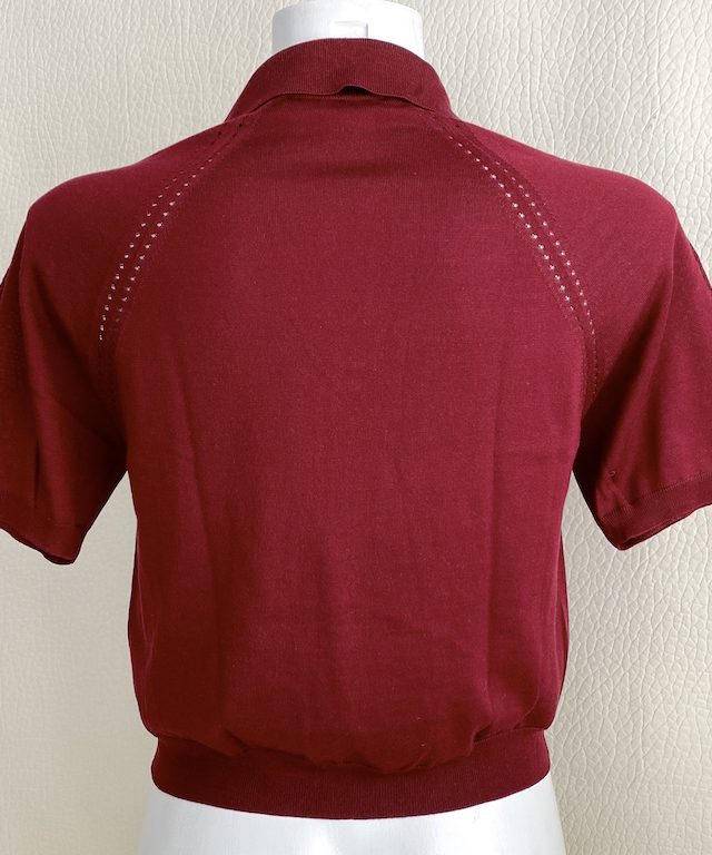 Dolce & Gabbana Burgundy Silk Polo