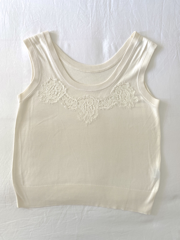 Dolce & Gabbana Beige Silk Tank Top