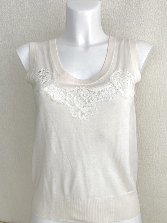 Dolce & Gabbana Beige Silk Tank Top