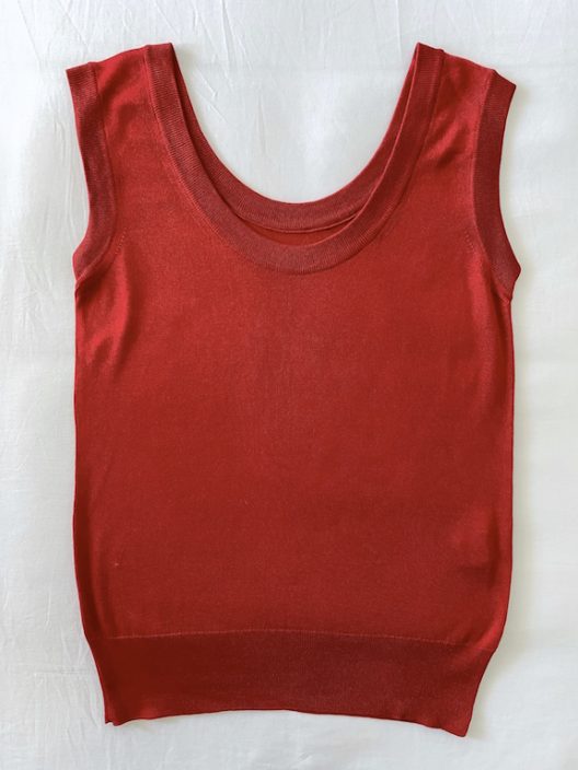 Dolce & Gabbana Red Silk Tank Top