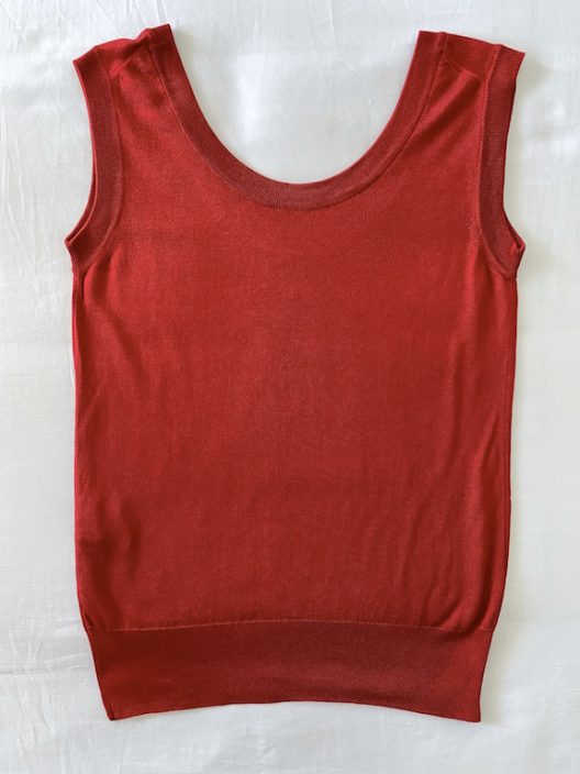 Dolce & Gabbana Red Silk Tank Top