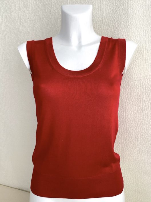 Dolce & Gabbana Red Silk Tank Top