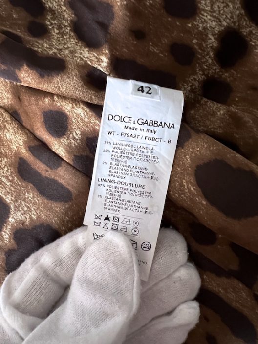 Dolce & Gabbana Animal Print Set, wool vest - silk pants