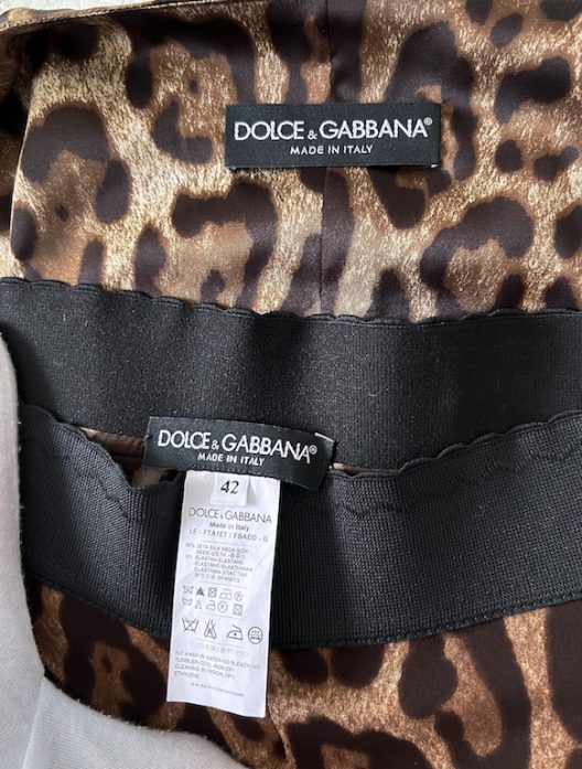 Dolce & Gabbana Animal Print Set, wool vest - silk pants