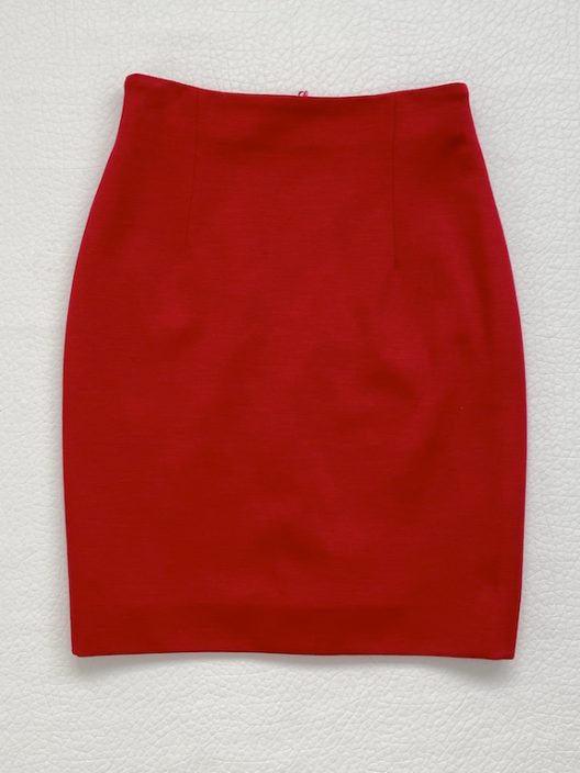 Escada Hot Red Wool Skirt