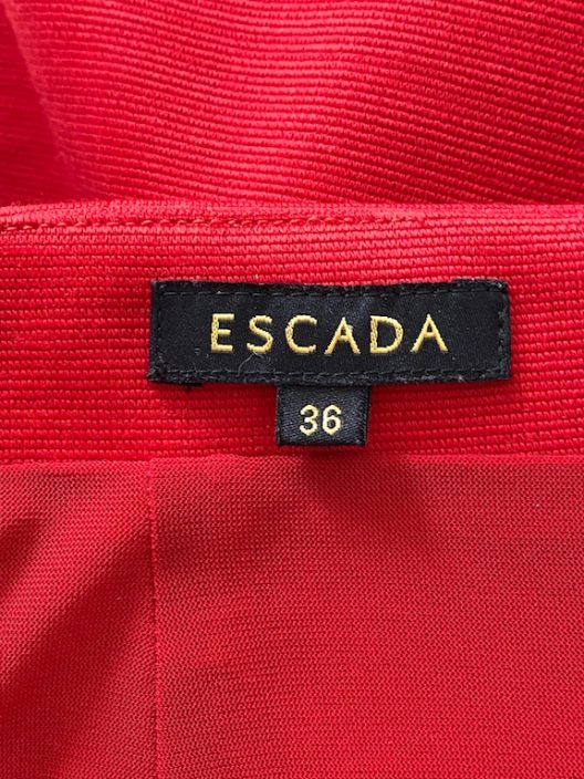 Escada Hot Red Wool Skirt