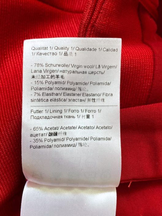 Escada Hot Red Wool Skirt