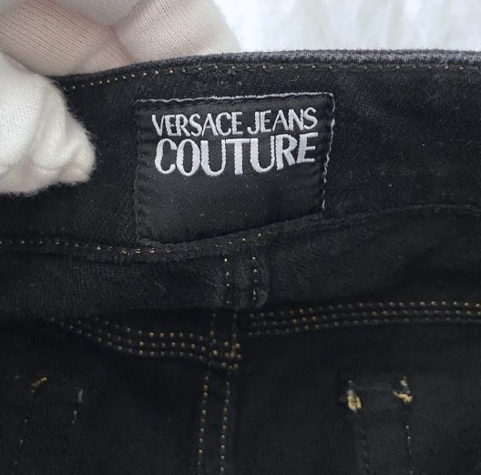 Versace Jeans Couture, black jeans-golden seam