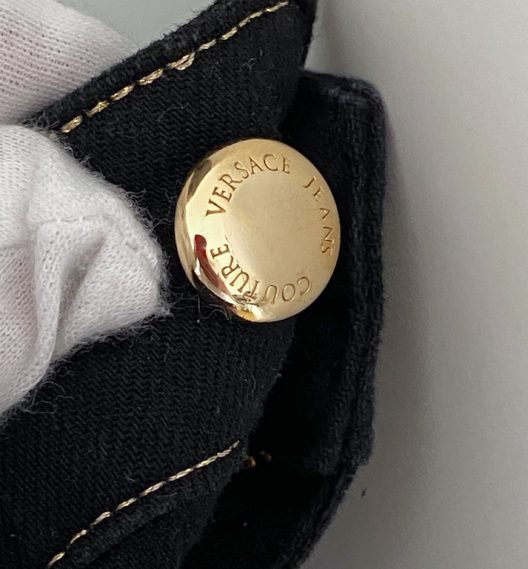 Versace Jeans Couture, black jeans-golden seam