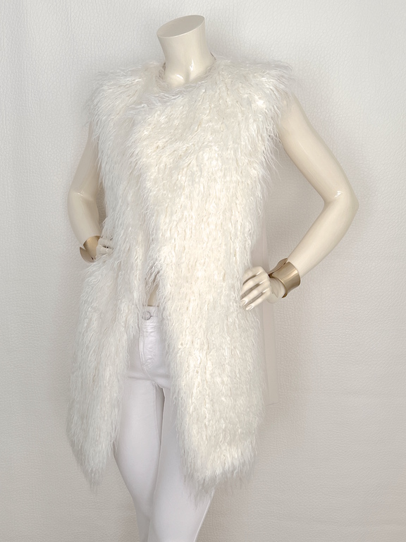 Theory Shell Faux Fur Vest