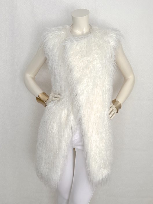 Theory Shell Faux Fur Vest