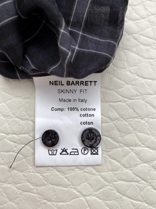 Neil Barrett Cotto Shirt-hidden buttons