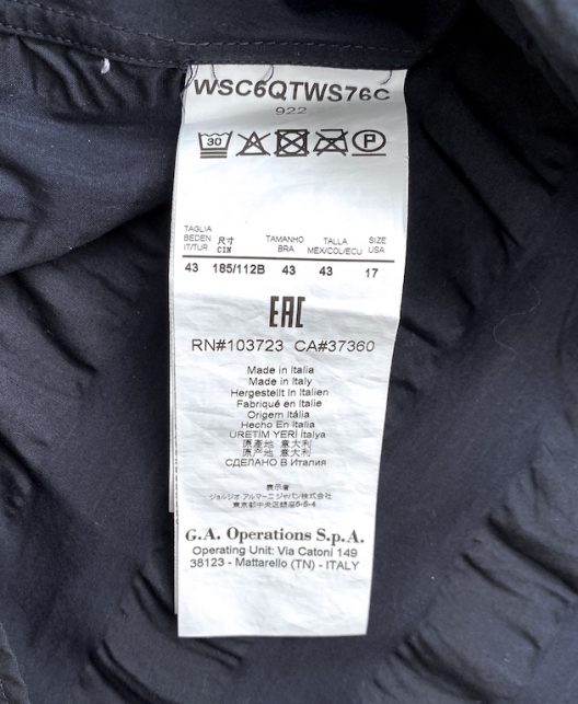 Giorgio Armani Collarless Shirt