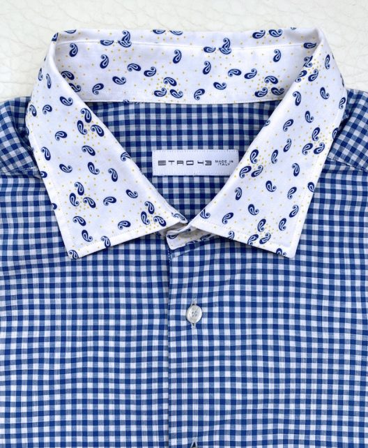 ETRO Slim fit shirt, vichy print