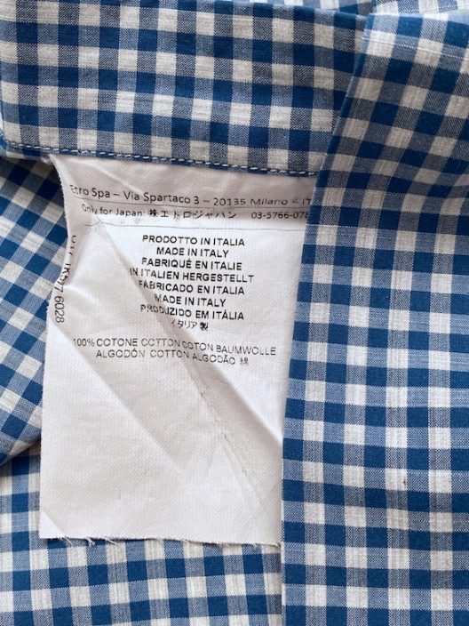 ETRO Slim fit shirt, vichy print