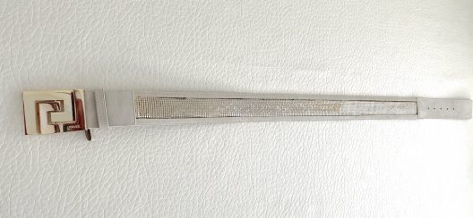 Very RARE Versace wide suede belt with metallic detail