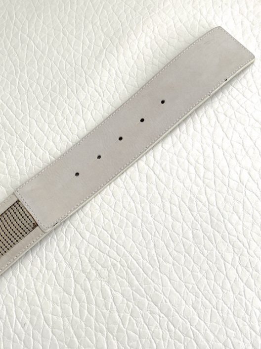 Very RARE Versace wide suede belt with metallic detail