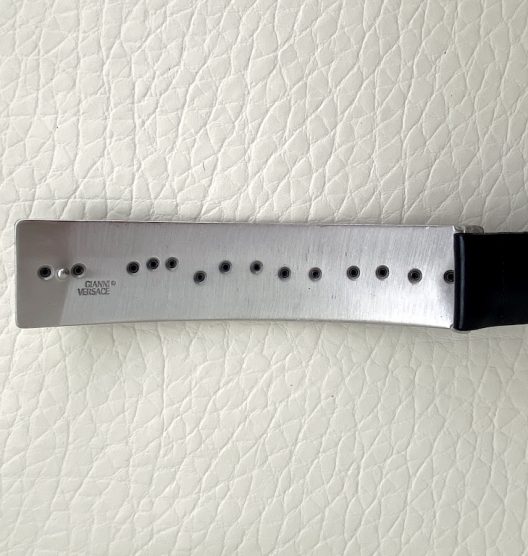 Versace black leather belt - VERSACE buckle