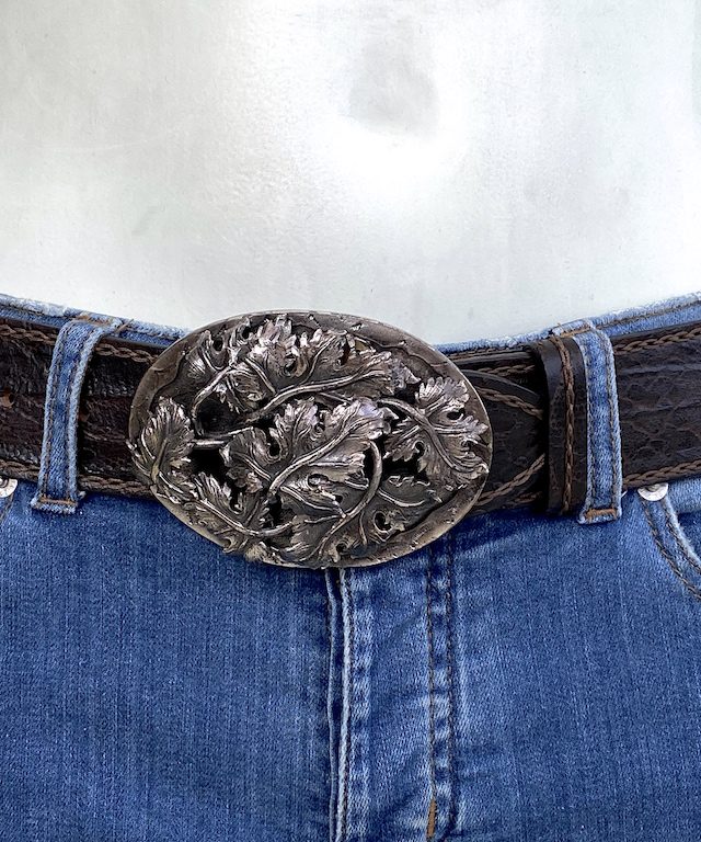 Post & Co wide leather belt