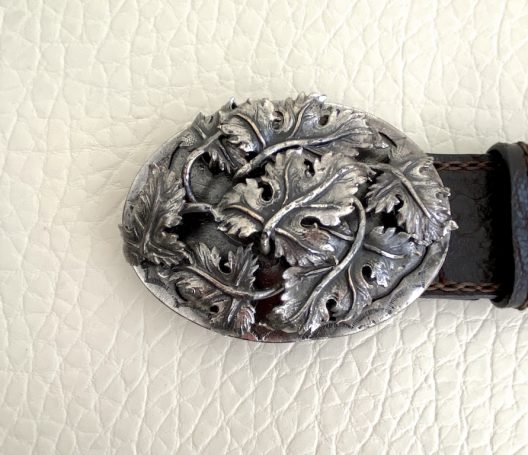 Post & Co wide leather belt