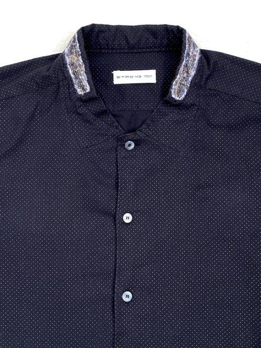 ETRO slim-fit collarless shirt