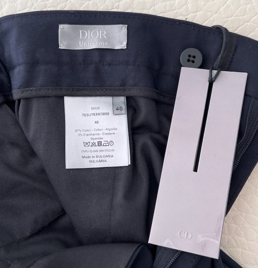 Dior Slim Navy Cotton Pants