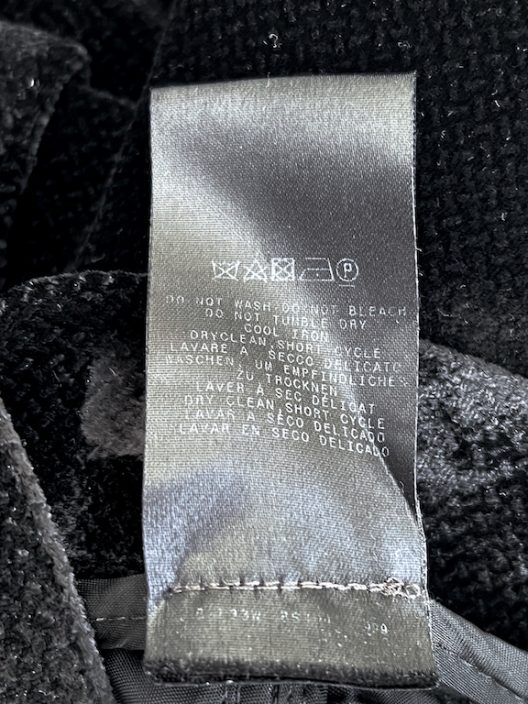Giorgio Armani Wide-fit black velvet trousers