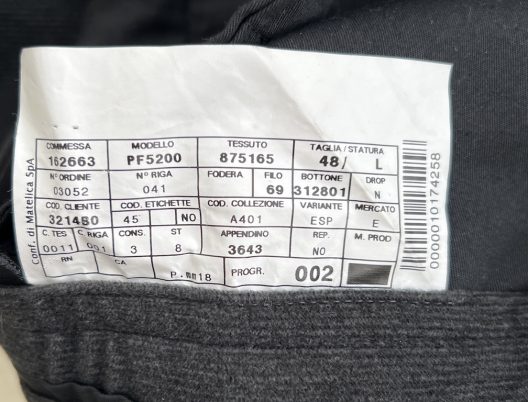Armani Collezioni slim micro corduroy pants