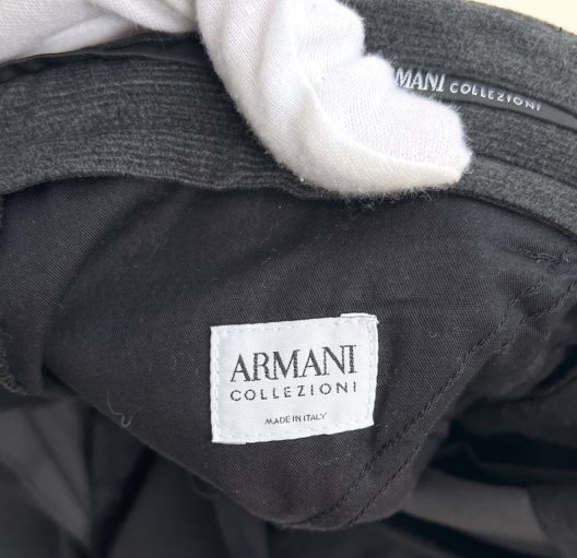 Armani Collezioni slim micro corduroy pants