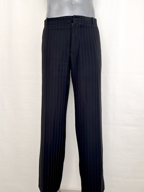 Giorgio Armani Wide-fit, striped black pants