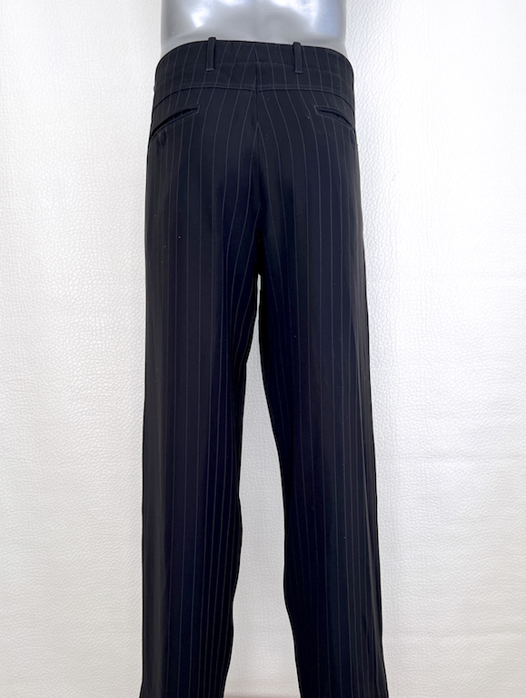 Giorgio Armani Wide-fit, striped black pants