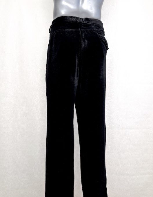 Giorgio Armani Wide-fit black velvet trousers