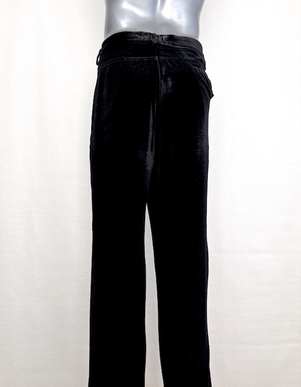 Giorgio Armani straight-leg velvet trousers - Blue
