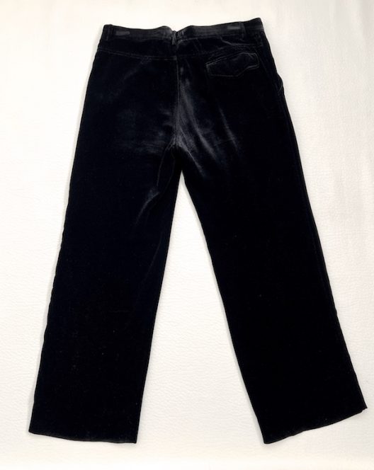 Giorgio Armani Wide-fit black velvet trousers
