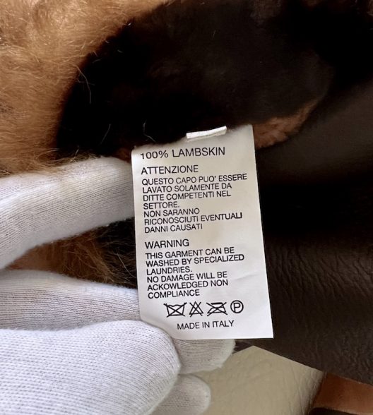 Reversible lambskin coat