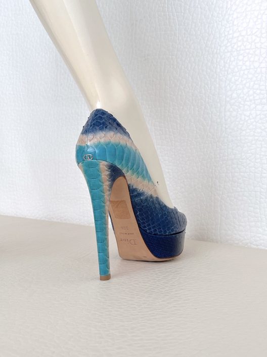 Dior Python Peep Toe Heels
