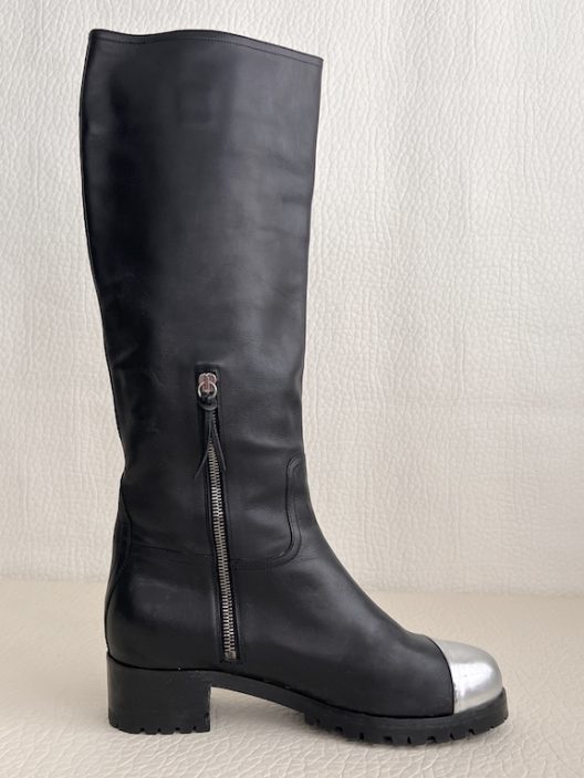 Miu Miu high black leather boots