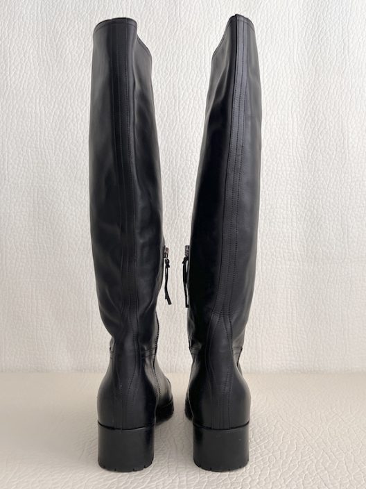Miu Miu high black leather boots