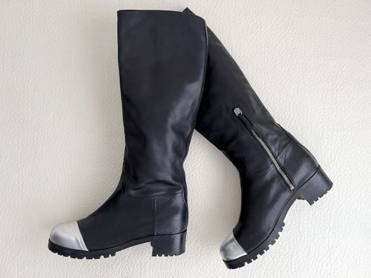 Miu Miu high black leather boots