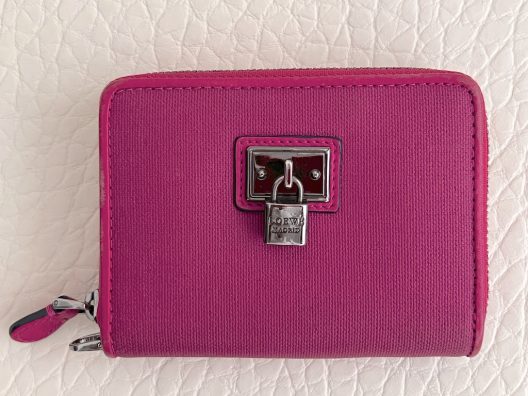 Loewe small wallet in nappa leather-canvas