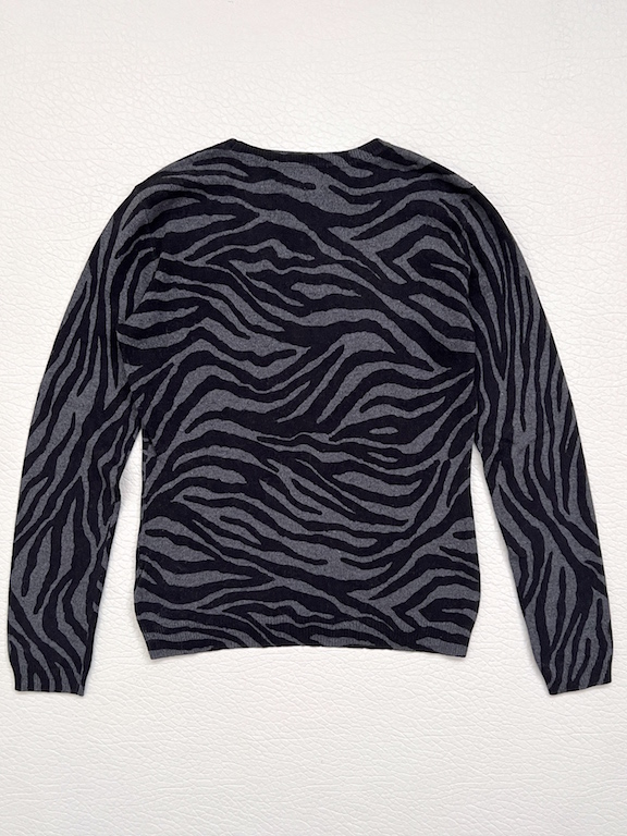 Ralph Lauren silk and cashmere animal print sweater