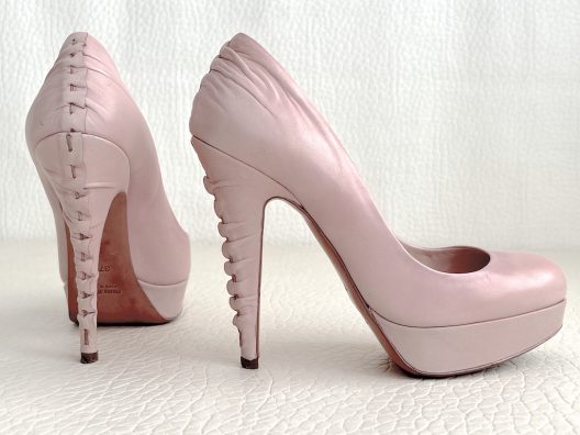 Miu Miu pink leather pump-heel 130mm