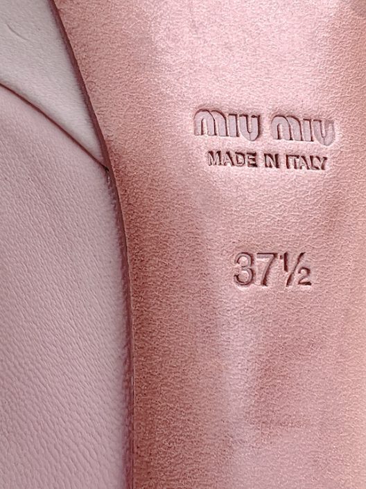 Miu Miu pink leather pump-heel 130mm