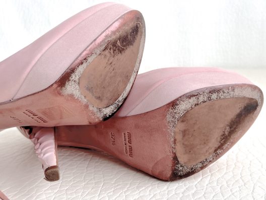 Miu Miu pink leather pump-heel 130mm
