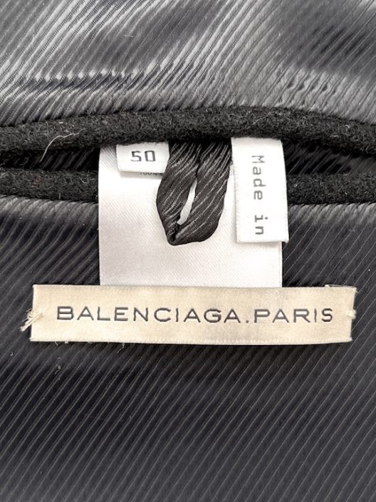 Balenciaga Paris black double-breasted wool coat