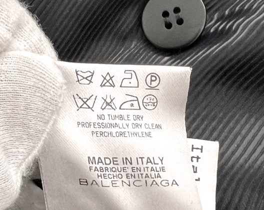 Balenciaga Paris black double-breasted wool coat