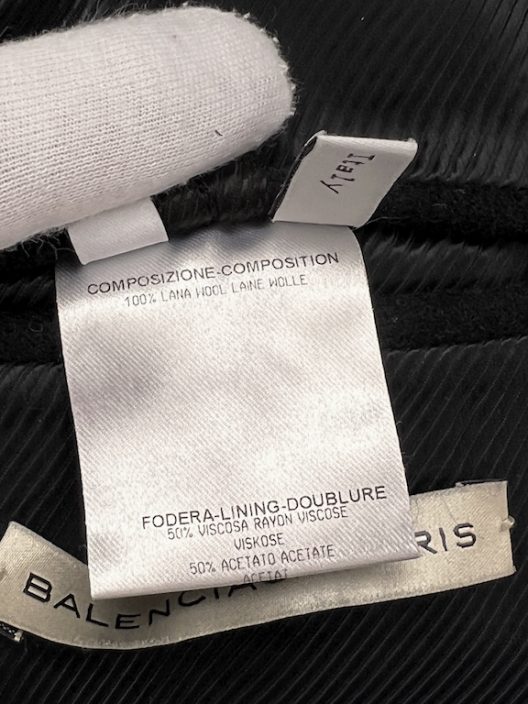 Balenciaga Paris black double-breasted wool coat